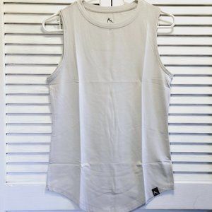 NWT ROKWOLF ESCAPE TANK TOP LUNAR ROCK PIMA COTTON/MODAL/SPANDEX FORM FIT LARGE